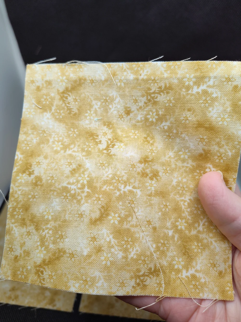 7 4.50 INCH Sandy Floral Cotton Fabric SQUARES